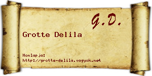 Grotte Delila névjegykártya